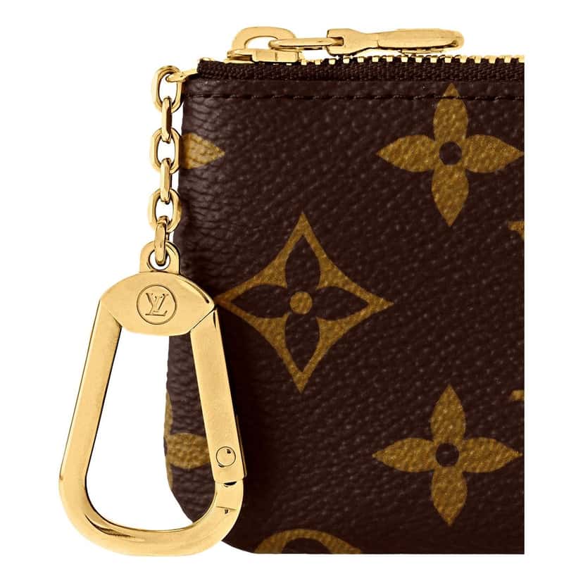 Louis Vuitton Louis Vuitton Monogram Coated Canvas Key Pouch Brown Brown Canvas Good condition - Back View