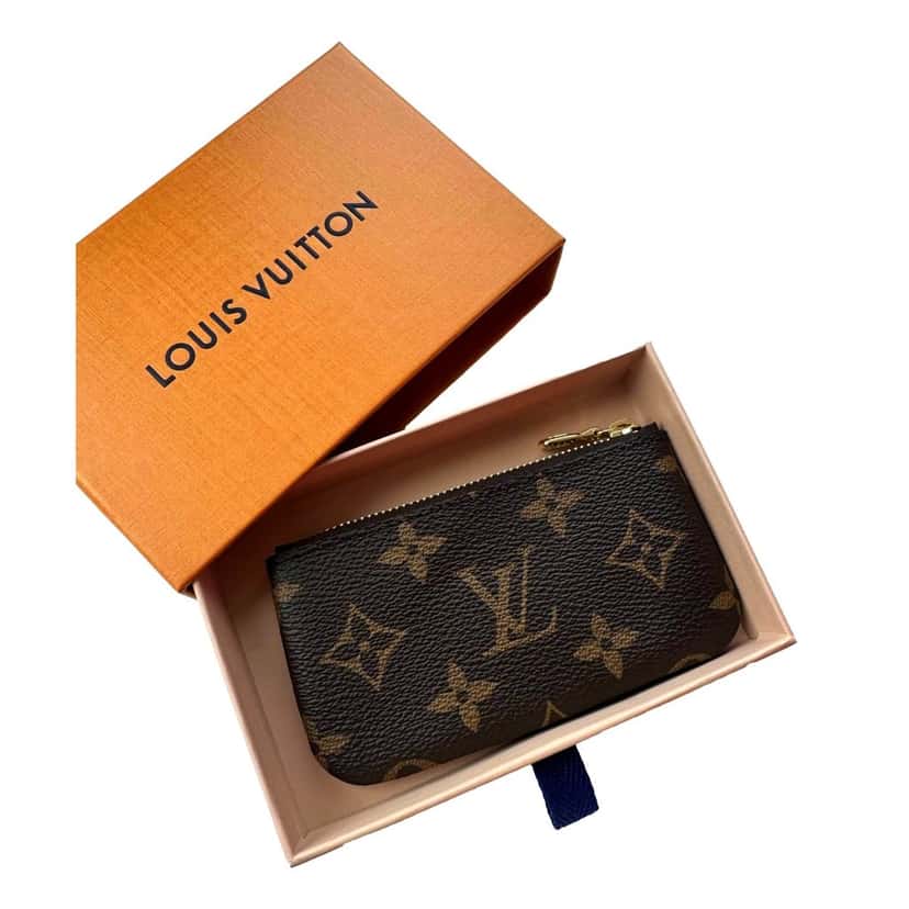 Louis Vuitton Louis Vuitton Monogram Coated Canvas Key Pouch Brown Brown Canvas Good condition - Model View