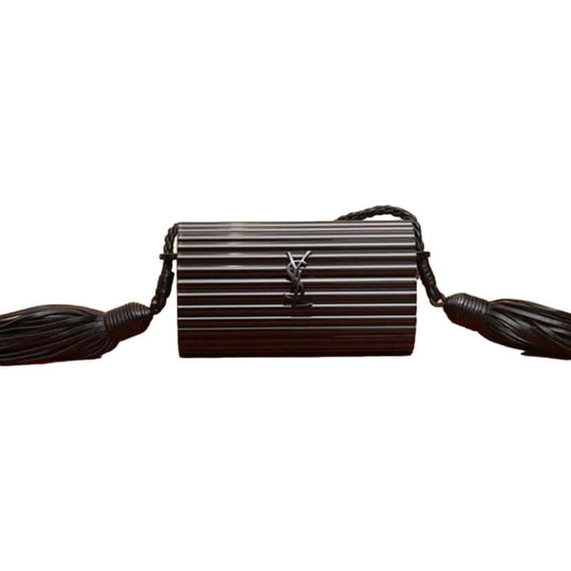 Saint Laurent Saint Laurent Black Plexiglass Minaudiere Opium Box Bag Black Leather Good condition - Model View