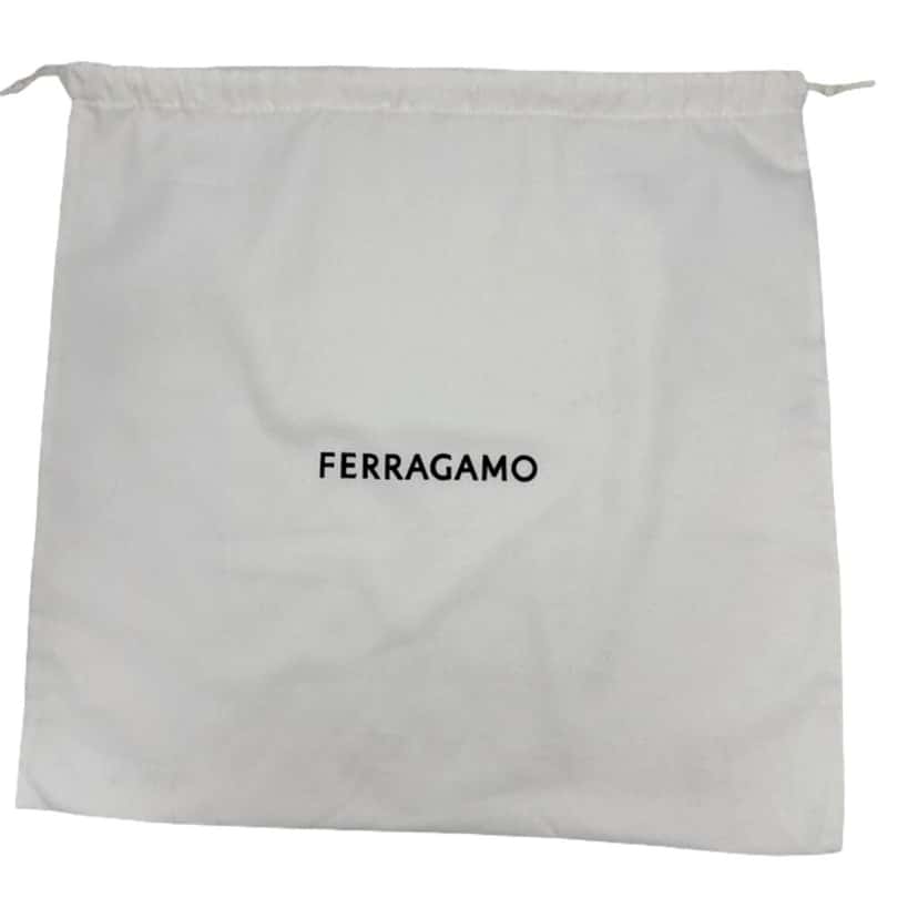 Salvatore Ferragamo Ferragamo Trifolio Black Leather Flap Crossbody Bag Gold Gancini Designer Black Leather Never worn - Box View