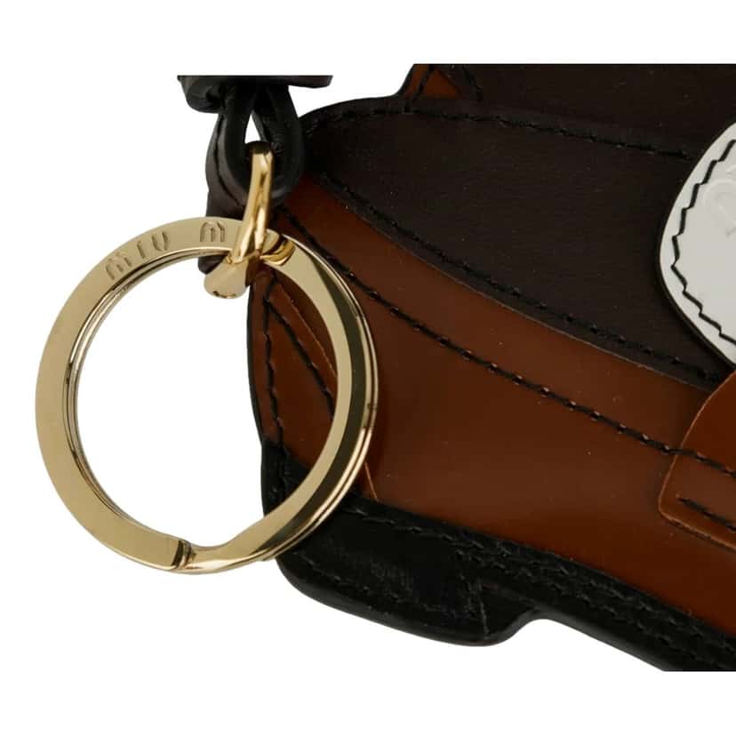 Miu Miu Miu Miu Penny Loafer Leather Bag Charm Brown and White Brown Leather Never worn - Back View