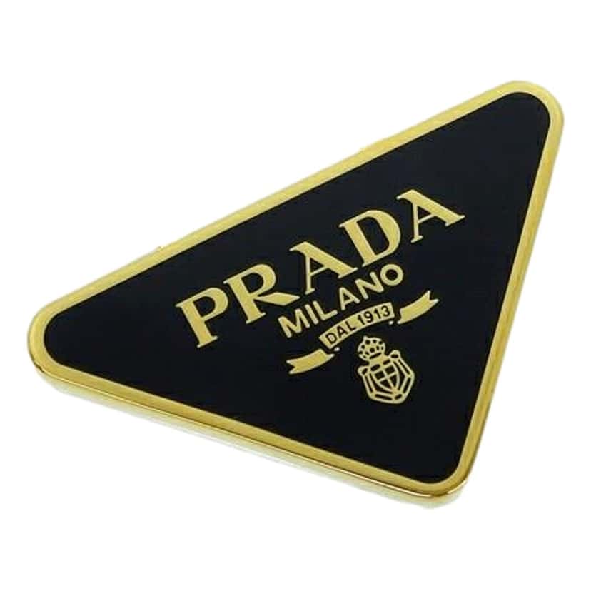 Prada Prada Enameled Metal Logo Pin Key Ring Black and Gold Purse Charm Black Never worn - Inside View