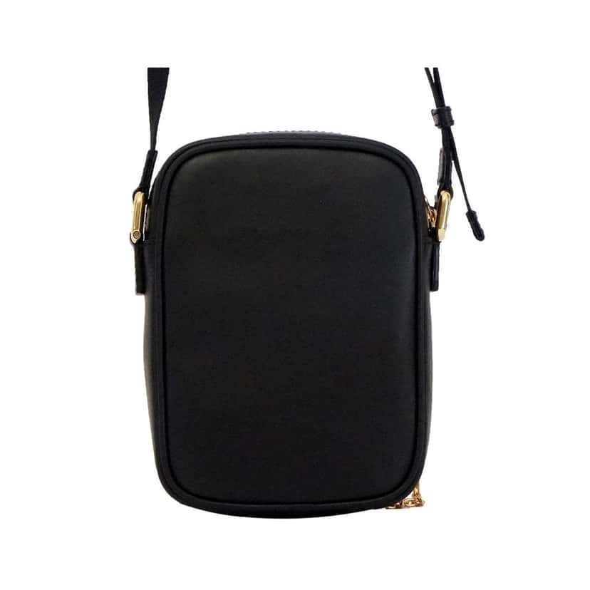 Fendi Fendi Karligraphy Studded Black Leather Small Crossbody Bag Black Leather Never worn - Model View