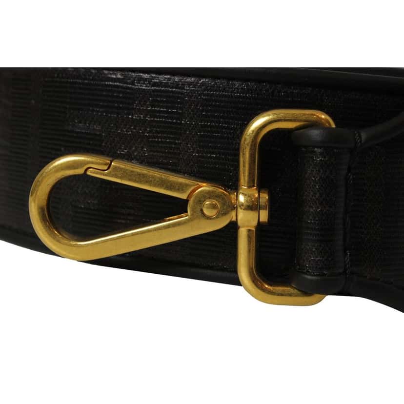 Fendi Fendi Strap You Black Glazed Fabric FF Zucca Shoulder Strap Black Canvas Good condition - Box View