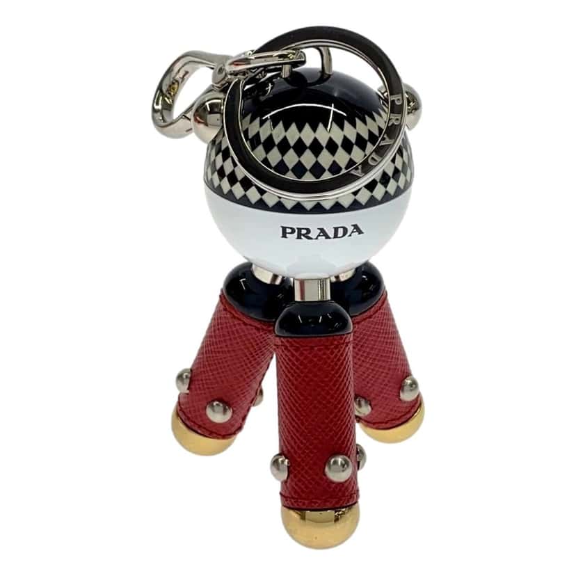 Prada Prada Pradamalia Trick Robot Disco Leather Metal Charm Red Leather Never worn - Back View