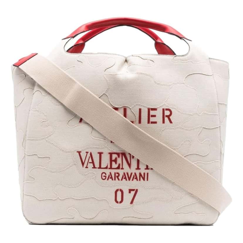 Valentino Garavani Valentino Garavani Sac Atelier 07 Edition Natural Tote Bag Beige Leather Never worn - Front View