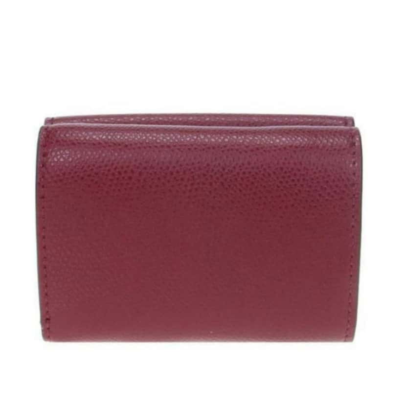 Fendi Fendi Calf Leather F Logo Barola Red Micro Trifold Wallet Red Leather Good condition - Model View