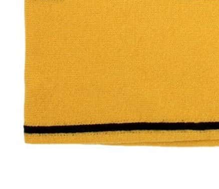 Fendi Fendi Roma Knitted Wool & Cashmere Yellow Black Logo Scarf Yellow Wool Never worn - Back View
