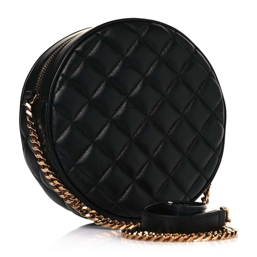 Versace Versace La Medusa Quilted Black Leather Shoulder Bag Gold Medusa Logo Black Leather Good condition - Back View