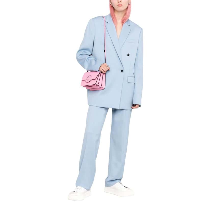 Versace Versace La Medusa Pink Pebbled Leather Small Crossbody Bag Gold Logo Pink Leather Never worn - Back View