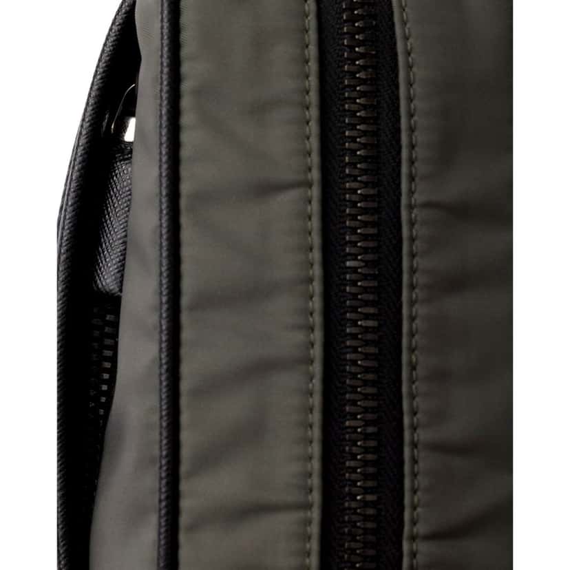 Prada Prada Re-Nylon Saffiano Leather Camera Crossbody Zip Bag in Green Green Leather Never worn - Box View