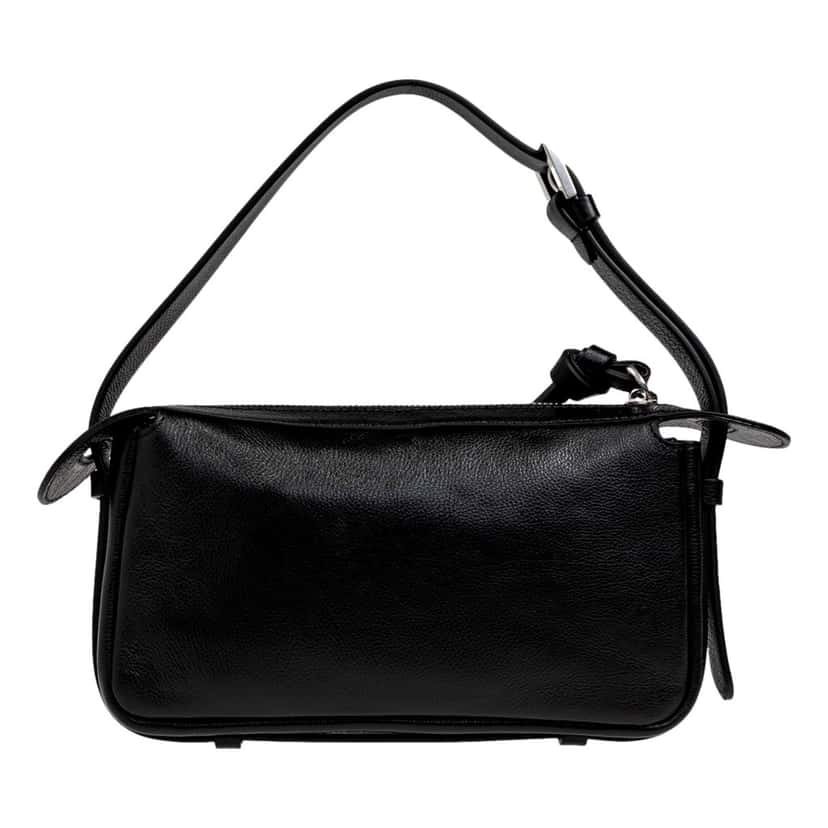 Fendi Fendi Simply Fendi Mini Black Leather Shoulder Bag Black Leather Never worn - Back View