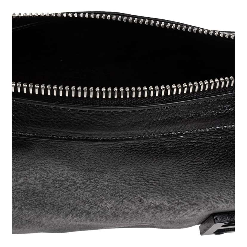 Fendi Fendi Simply Fendi Mini Black Leather Shoulder Bag Black Leather Never worn - Model View