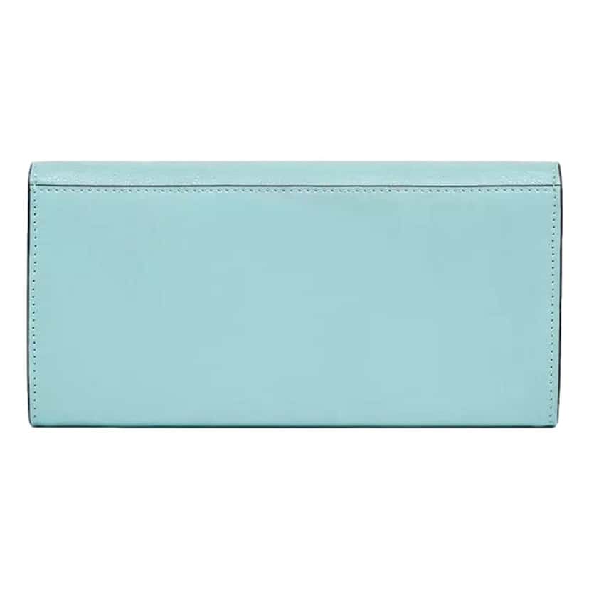 Fendi Fendi FF Diamonds Light Blue Calfskin Leather Continental Wallet on Chain Gold Hardware Blue Leather Never worn - Inside View