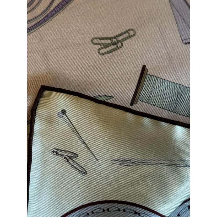 Fendi Fendi Multi-Color Graphic Print Silk Scarf Malva Multicolor Green Silk Never worn - Box View