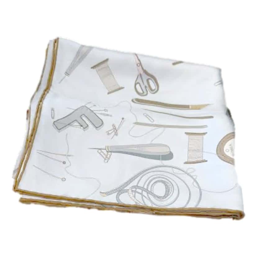 Fendi Fendi Multi-Color Graphic Print Silk Scarf Light Blue Blue Silk Never worn - Back View