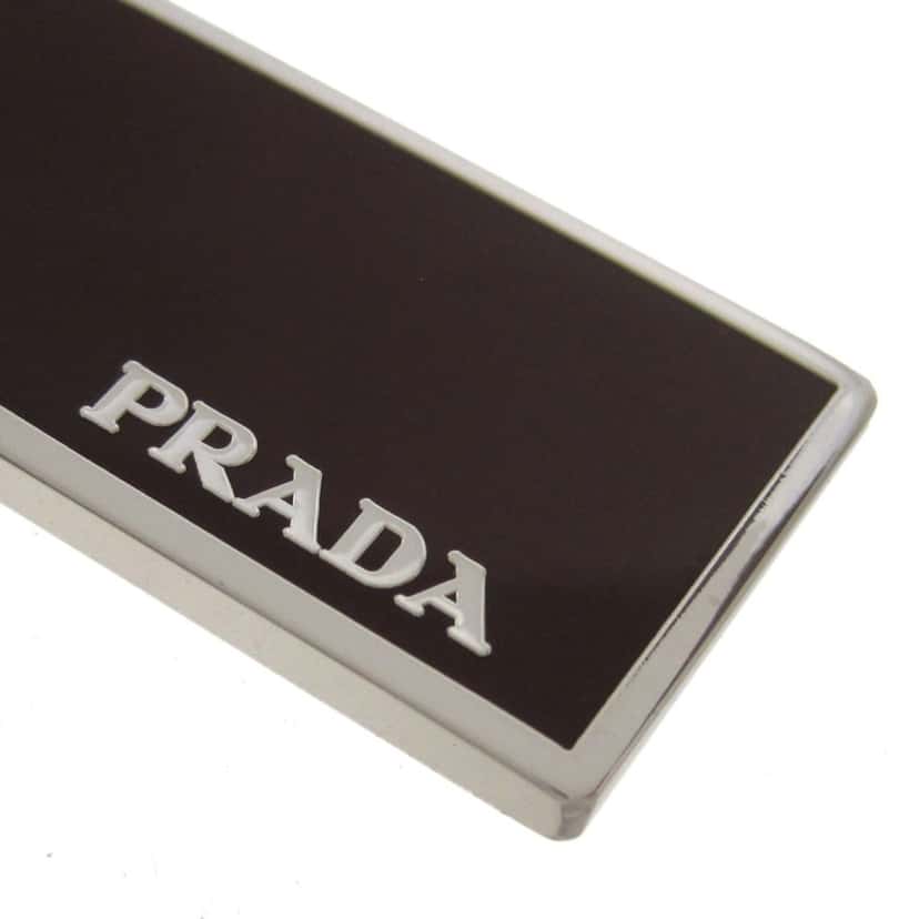 Prada Prada Rubino Red Enamel Silver Metal Keyring Keychain Red Good condition - Model View