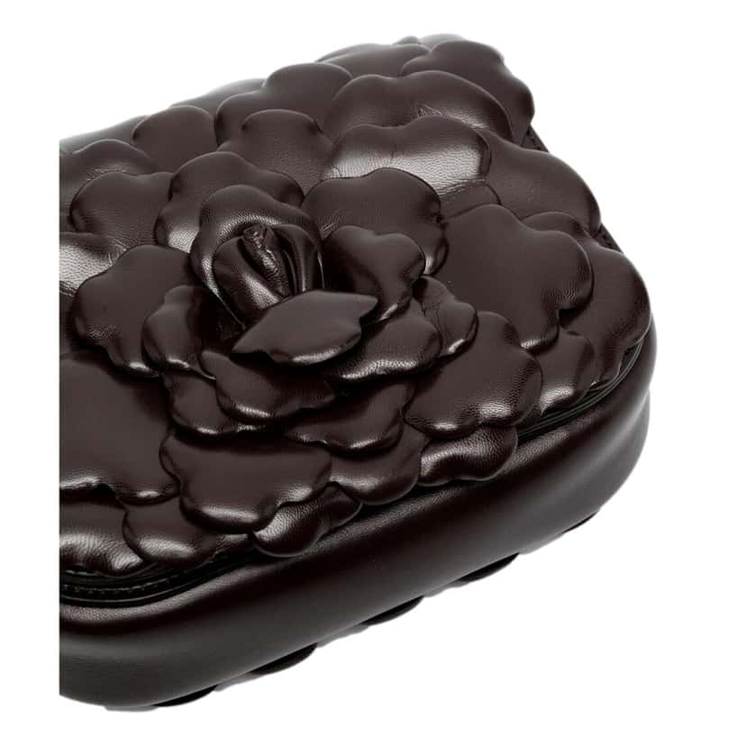 Valentino Garavani Valentino Garavani Atelier Bag 03 Rose Edition Brown Leather Crossbody Bag Brown Leather Never worn - Box View