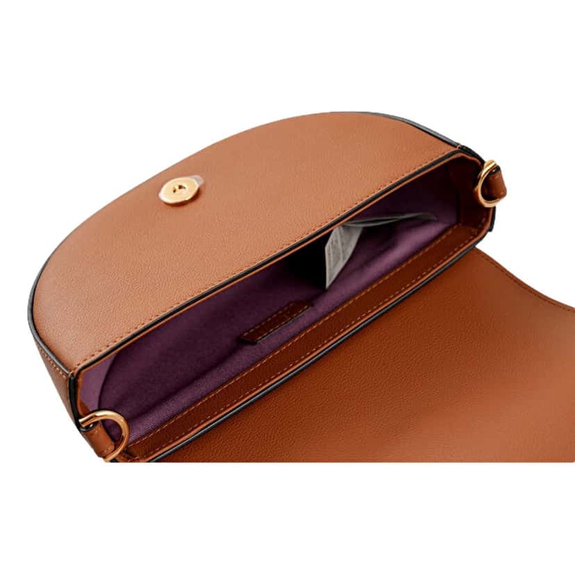 Versace Versace La Medusa Vitello Leather Half Moon Crossbody Bag Summer Brown Leather Never worn - Inside View