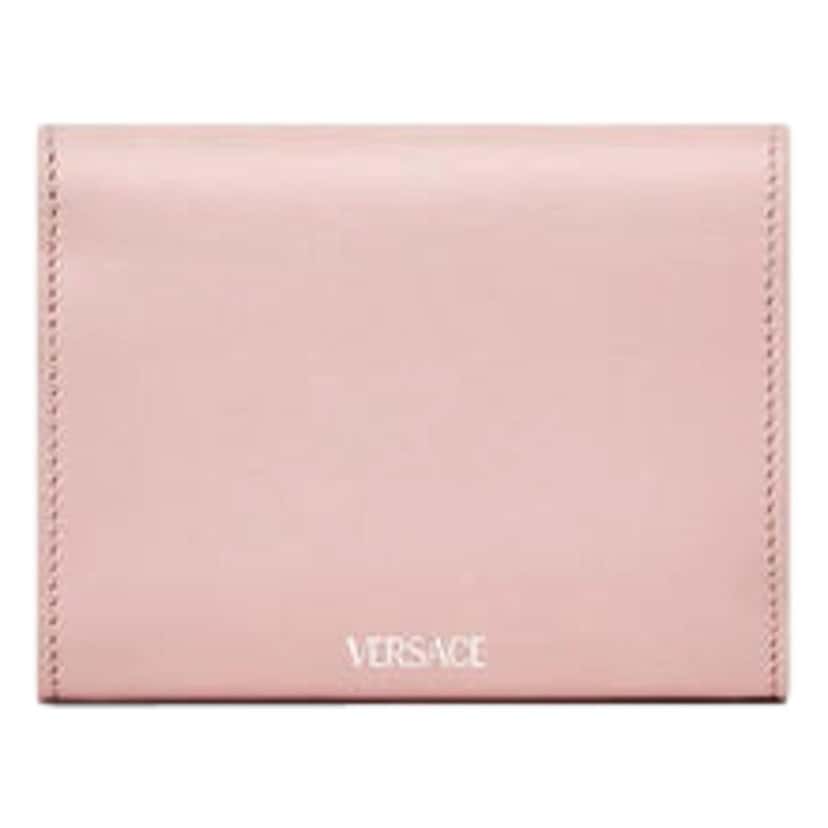 Versace Versace Medusa 95 Dusty Pink Calfskin Tri Fold Wallet Card Holder Pink Leather Never worn - Inside View