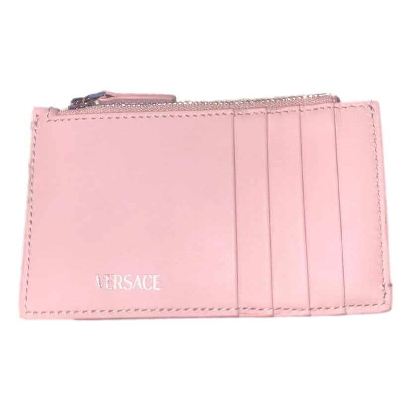 Versace Versace Medusa 95 Dusty Pink Leather Zipper Card Holder Slim Wallet Pink Leather Never worn - Inside View
