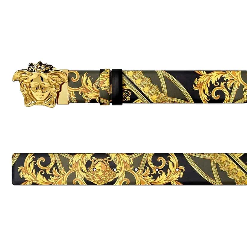 Versace Versace La Medusa Baroque Reversible Calfskin Belt 75/30 Other Leather Never worn - Back View