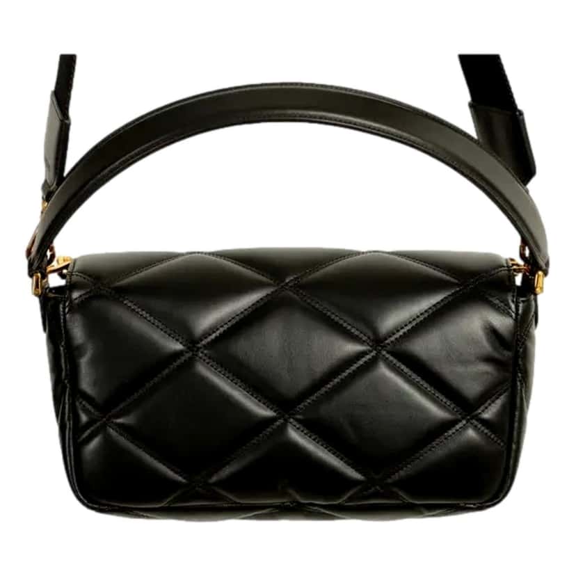 Versace Versace La Medusa Quilted Black Calfskin Leather Crossbody Bag Gold Chain Black Leather Never worn - Inside View
