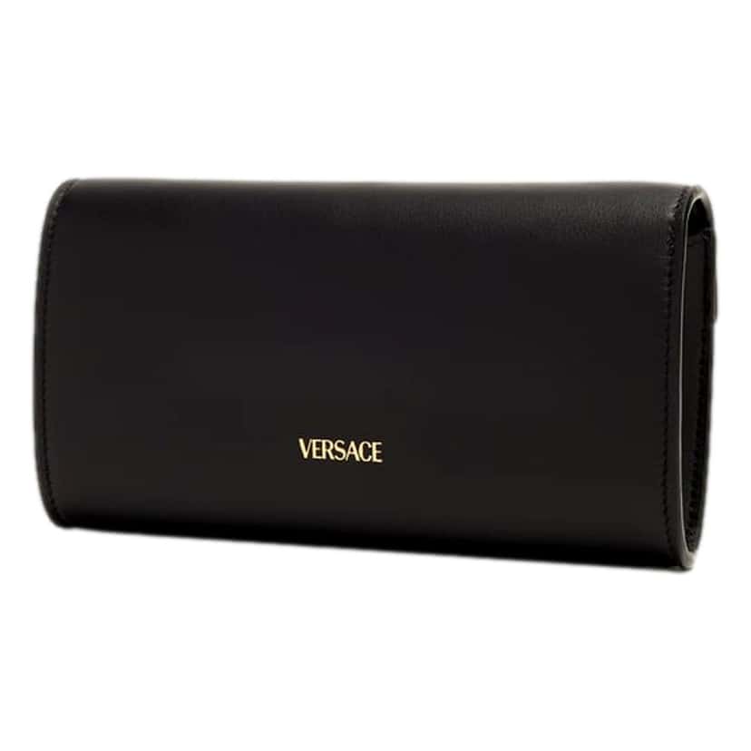 Versace Versace Medusa 95 Small Black Wallet on Chain Crossbody Bag Black Leather Never worn - Back View