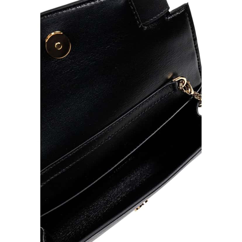 Versace Versace Medusa 95 Small Black Wallet on Chain Crossbody Bag Black Leather Never worn - Model View