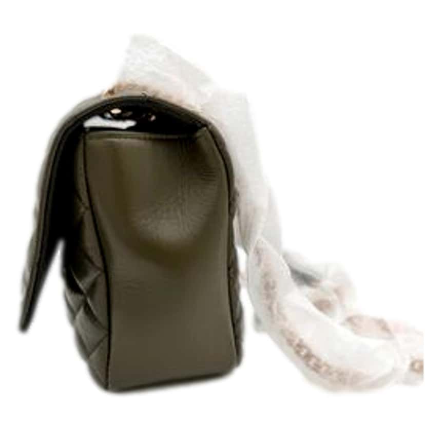 Versace Versace La Medusa Olive Green Quilted Lambskin Chain Crossbody Bag Green Leather Never worn - Box View