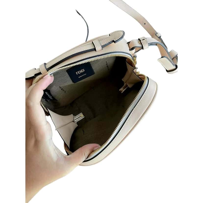 Fendi Fendi O’Lock Mini Shoulder Crossbody Bag Light Rose Pink Calfskin Pink Leather Never worn - Model View