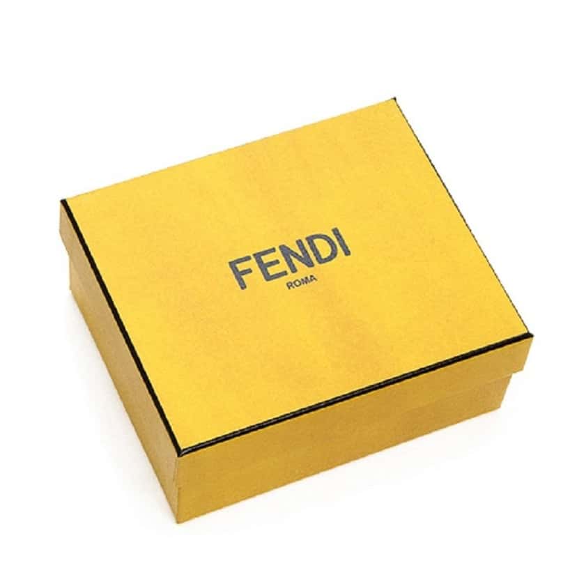 Fendi Fendi Baguette Graphite Grained Leather Card Case Wallet Other Leather Never worn - Box View