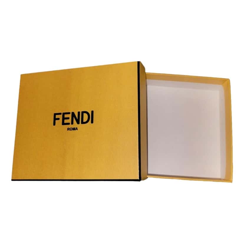 Fendi Fendi Zucca Canvas Cardholder Wallet Lanyard Brown Leather Never worn - Box View
