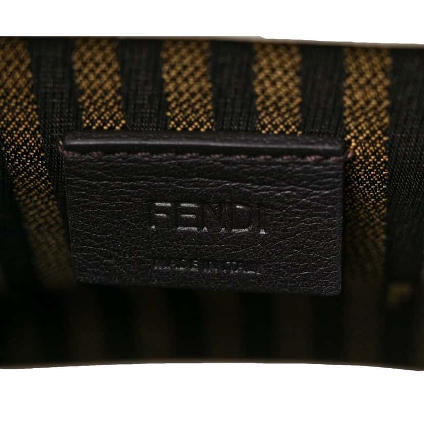 Fendi Fendi Mini Sunshine Shopper Tote Crossbody Nude Calfskin Snake Print Beige Leather Never worn - Model View