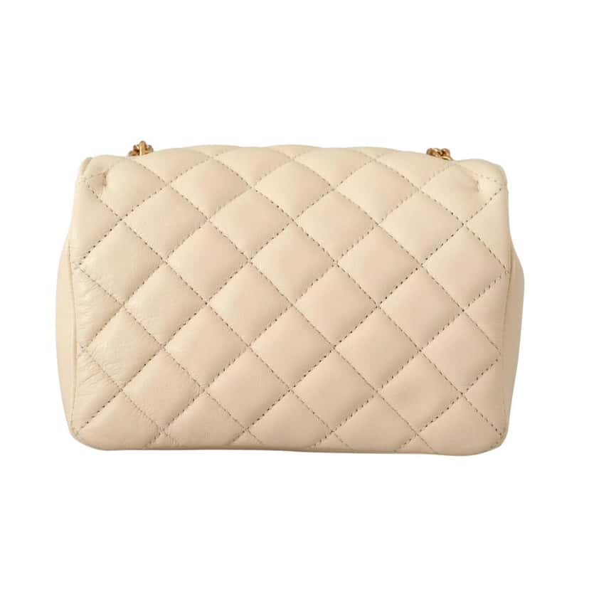 Versace Versace La Medusa Nappa Quilted Beige Leather Small Crossbody Bag Gold Chain Beige Leather Never worn - Inside View