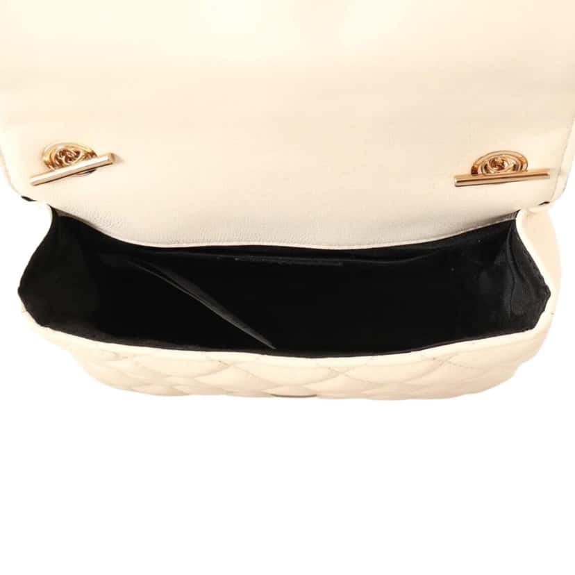 Versace Versace La Medusa Nappa Quilted Beige Leather Small Crossbody Bag Gold Chain Beige Leather Never worn - Box View