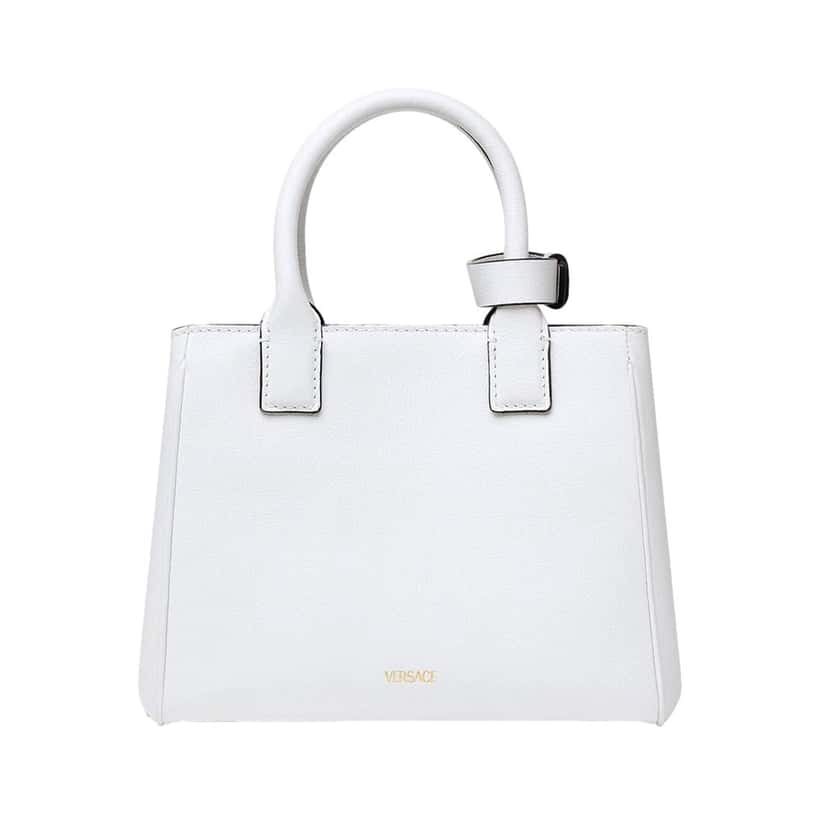 Versace Versace La Medusa White Leather Small Crossbody Tote Bag Gold Plaque Chain White Leather Never worn - Back View