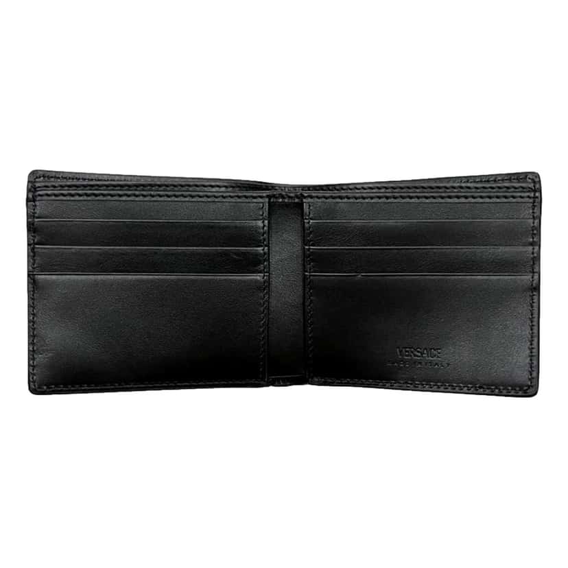 Versace Versace La Medusa Black Calfskin Leather Bifold Wallet Black Leather Never worn - Inside View