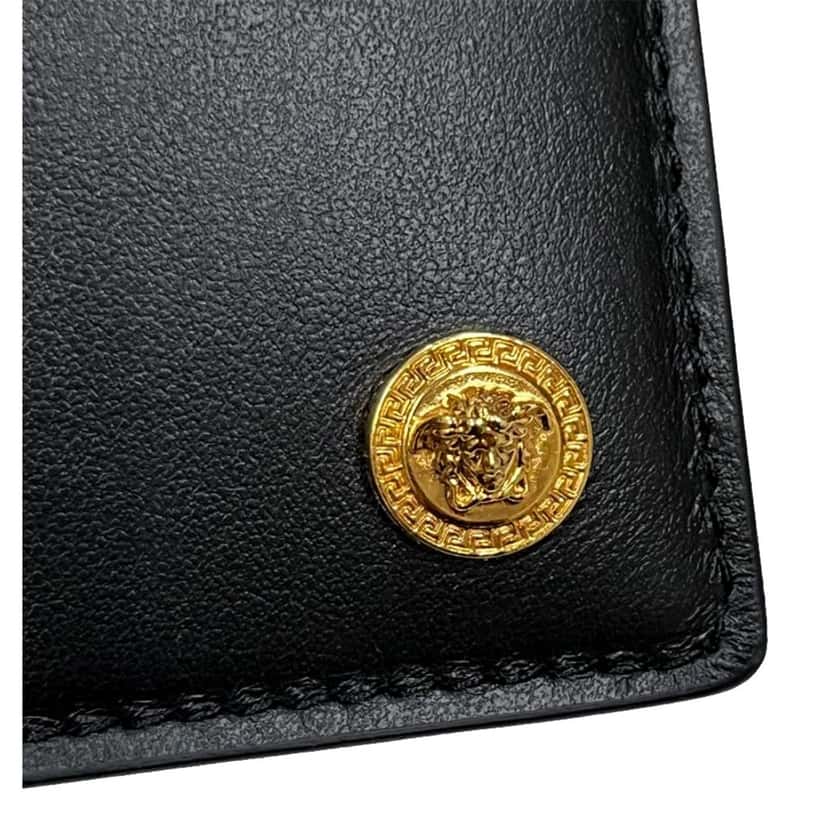 Versace Versace La Medusa Black Calfskin Leather Bifold Wallet Black Leather Never worn - Model View