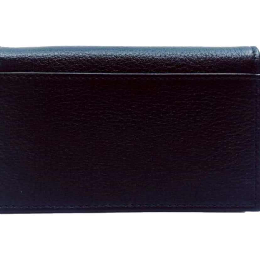 Prada Prada Mens Saffiano Flap Card Holder Wallet Black Black Canvas Good condition - Back View