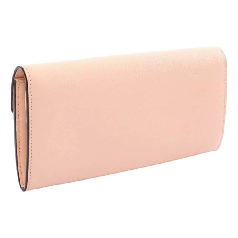 Fendi Fendi F Is Fendi Leather Long Envelope Womens Wallet Light Rose Beige Pink Pink Leather Never worn - Inside View