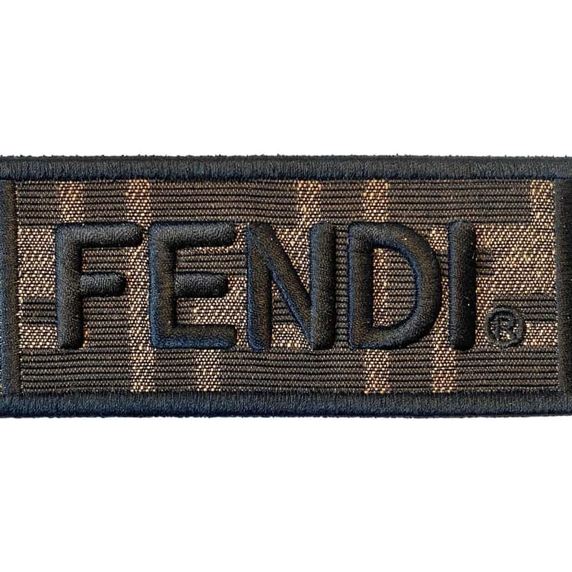 Fendi Fendi Roma Amor Embroidered Zucca Canvas Brown Mini Strap Brown Canvas Never worn - Back View