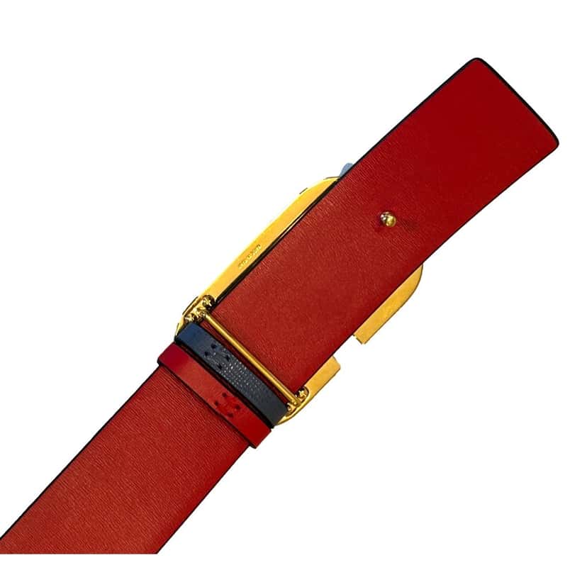 Valentino Garavani Valentino Garavani VLogo Stud Reversible Belt Size 95 Gray Red Leather Red Leather Never worn - Box View