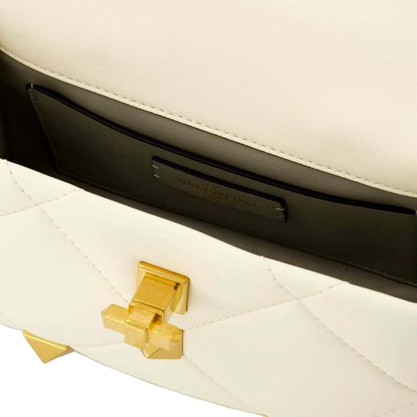 Valentino Garavani Valentino Garavani Roman Stud Small Crossbody Bag Ivory Nappa Leather Other Leather Never worn - Box View