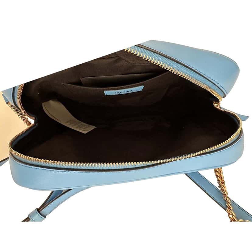 Versace Versace La Medusa Blue Quilted Lamb Leather Medium Crossbody Bag Blue Leather Never worn - Model View