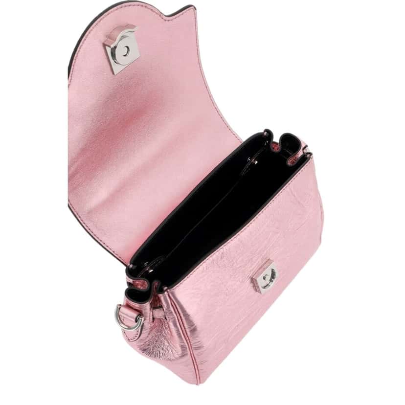 Versace Versace La Medusa Metallic Pink Mini Top Handle Bag Chain Crossbody Pink Leather Never worn - Model View