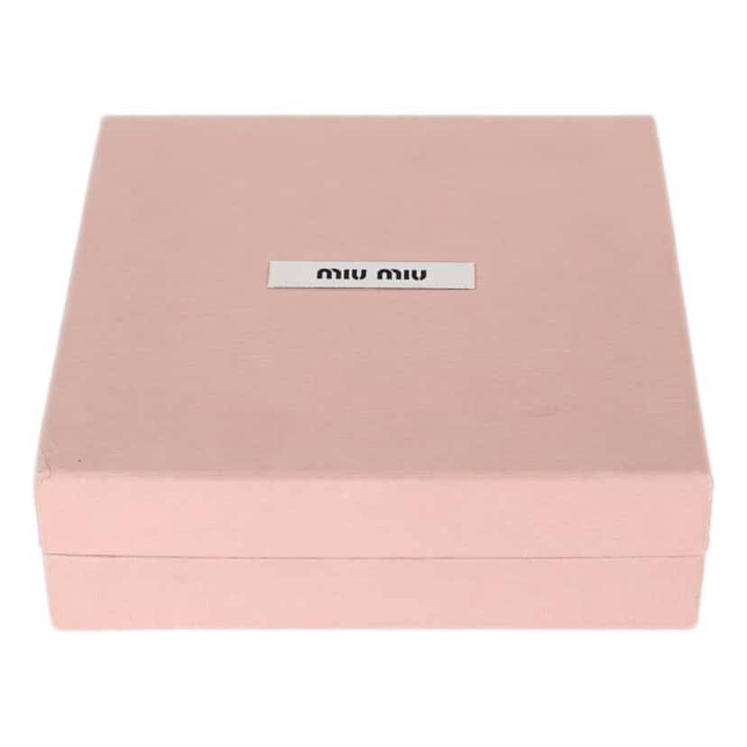 Miu Miu Miu Miu Crystal Pink AirPods Chain Necklace Silver Hardware Silver Leather Never worn - Model View