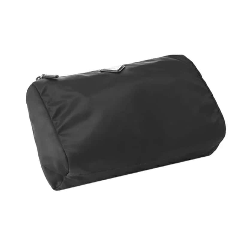 Prada Prada Black Tessuto Nylon Medium Cosmetic Case Clutch Black Leather Never worn - Inside View