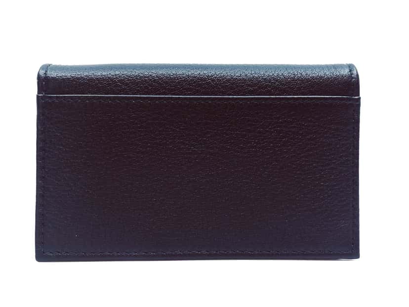 Prada Prada Black Vitello Grain Soft Calf Leather Credit Card Case Wallet Black Leather Good condition - Inside View