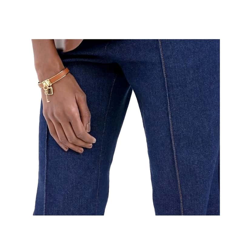 Fendi Fendi Master Key Brandy Leather Gold Medium Bracelet Gold Leather Never worn - Inside View